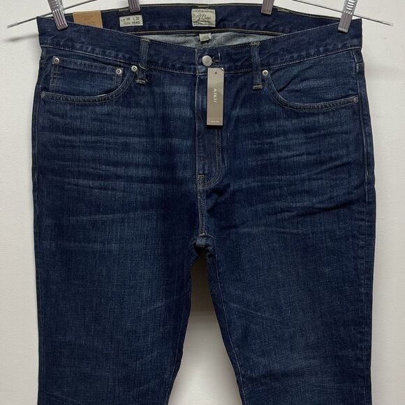 J.Crew 1040 Athletic Tailored Fit Narrow Tapered Leg Men's W38 L32  Blue Jeans - Picture 5 of 15